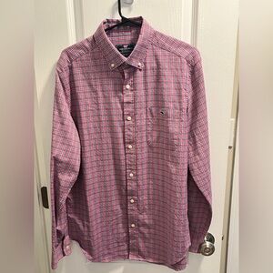 Vineyard Vines Men's Red Checkered Shirt